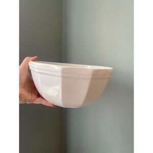 Vintage Pfaltzgraff Heritage White Ceramic Serving Bowl Octagonal Design 10"